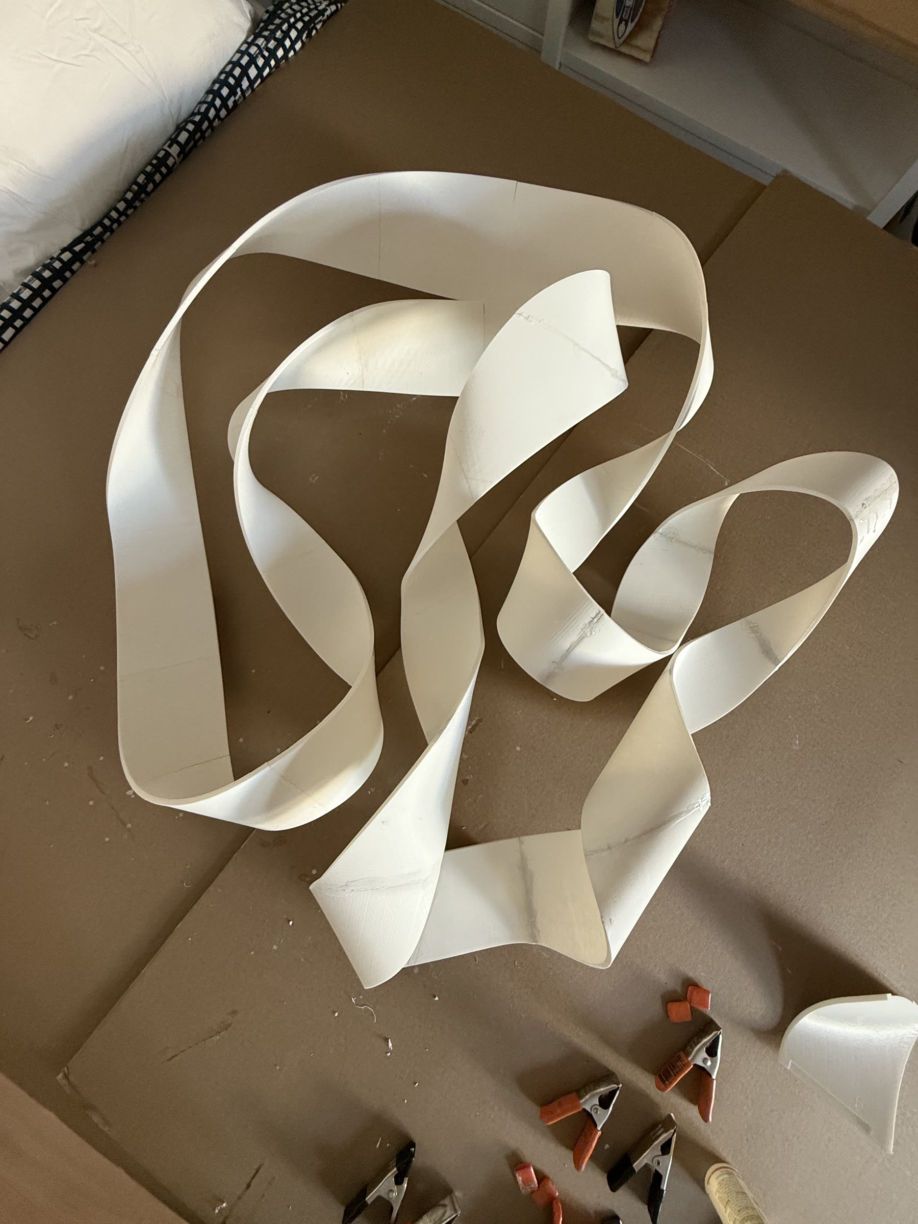 Ribbon Wall Art Project detail